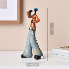 2PCS Jazz Band Player Figurines Vintage Musician Figure
