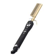 Piastra per capelli a doppia tensione 110-220 V, utilizzabile sia su capelli asciutti che bagnati, 38