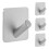 Heavy Duty Adhesive Hooks, Square-Slash Hook, Silver 1