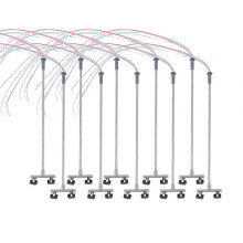 10 Stück 2-LED-Straßenlaternen im Maßstab 1:100, Mini-Laternenmast