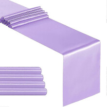5er-Pack Tischläufer aus Satin, 12 x 108 Zoll, für Hochzeiten und Geburtstagsfeiern