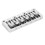 1 PC 6 String Bass Fixed Hardtail Bridge with Adjustable Saddle Chrome 3