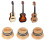3Pcs Maple Wood Guitar Knobs Volume Tone Control Knobs Musical Instrument Replacement Parts 3