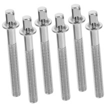 Drum Tension Screws 6pcs Set for Snare Drum Replacement Parts, Durable Metal with Washers, Secure Tuning Stability