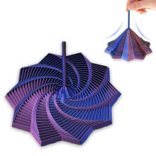 Large 3D Printed Sensory Fidget Spinner Star with Colorful Spiral Design for Comfortable Play