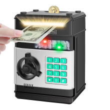 Electronic Piggy Bank for Kids with Electronic Saving Feedback, Accepts Coins and Bills, Boys Girls