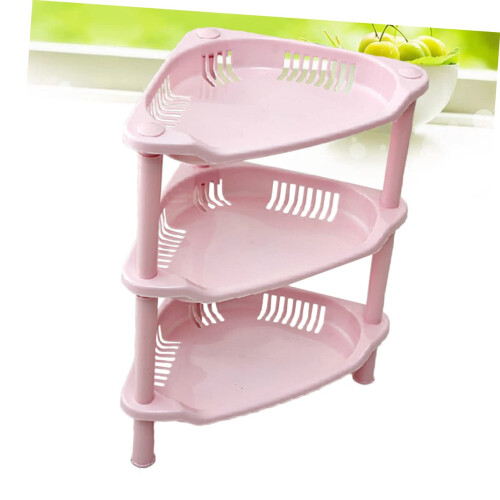 Corner Shower Shelf SpaceSaving Triangle Bathroom Organizer Plastic Rack for Kitchen Storage 1