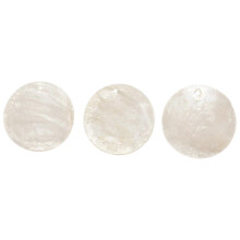 Χάντρες πλάκας 100X Nacre Pearl Shell Στρογγυλό 35mm Λευκό