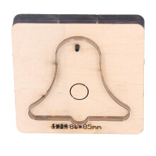 Lederstanzform, Glockenanhänger mit Lochmuster, Legierung Holz Leder, Stanzform für DIY-Bastelarbeiten