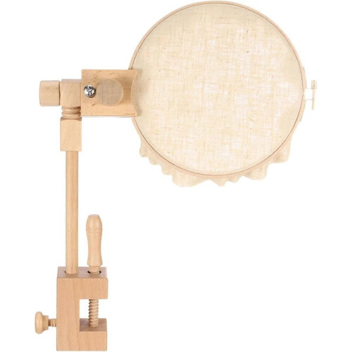 Embroidery Hoop Stand, Adjustable Rotated Beech Wood Stand Holder