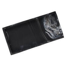 Silicone Storage Tray Shatterproof Key Finger Ring Countertop Sink Vanity Soap Dispenser Tray for Bathroom Marbling Black