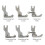 6PCs Presser Foot Single Needle Sewing Machine Accessories Durable Tailor Tools Steel 1