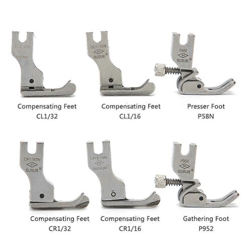 6PCs Presser Foot Single Needle Sewing Machine Accessories Durable Tailor Tools Steel