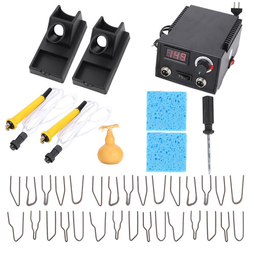 Professional Adjustable Temperature Pyrography Kit, Gourd Board Soldering Iron, AU Plug 220V