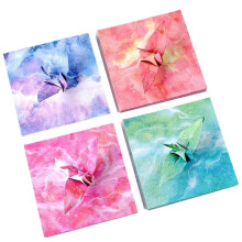 400 Blatt Origamipapier, Sternenhimmel-Motiv – doppelseitig bedruckt, 4 Designs, Origami-Set zum Basteln