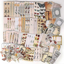 200-teiliges Vintage-Scrapbooking-Set für Junk Journals, Planer, DIY-Papieraufkleber, Vintage-Ephemera-Set,