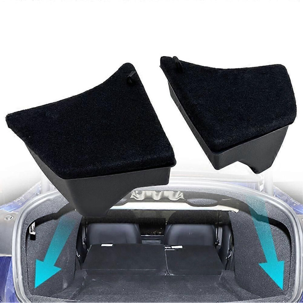 Rear Trunk Side Abs Storage Box With Flocking Lids For Tesla Model 3+ Highland 2024 9319739873511