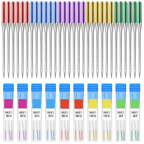30 PCS Universal Sewing Machine Needles,Regular Point Sewing-Needles