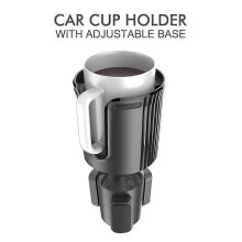 Portavasos para coche con base ajustable compatible con botellas de bebidas, estación de vasos, extensor