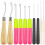 Bent Latch Hook Crochet Needle Hook, Include Wooden Bent Latch Hook Plastic Curl Crochet Needle for 1
