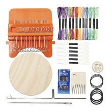 Stopmachine mini-weefgetouw met garen, complete stopset geschikt voor beginners om snel jeans te repareren