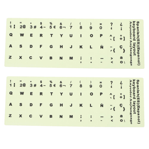 2Stk Glow Tastatur Aufkleber PVC Für Computer Notebook Kinder