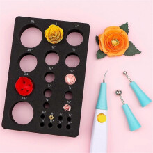 3 Pcs Foam Flower Mold Tray-Inch Marked,Helps Buds and Stamens Dry and Maintain Shapes, Multiple Sizes for All Flowers
