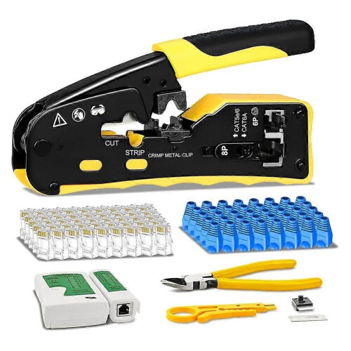 Εργαλείο πτύχωσης RJ45 μέσω Crimper Ethernet βαθμού που ανατινάζει