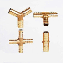Brass Barb Pipe Fitting 2 3 4 Way Connector for 4mm 5mm 6mm 8mm 10mm 12mm 16mm 19mm Hose Copper Pagoda Water Tube Fittings