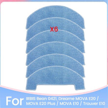 6PCS Mop Cloth Pads for E20 / E20 Plus / E10 / Trouver E10 for IRBIS Bean 0421 Spare Parts 6PCS
