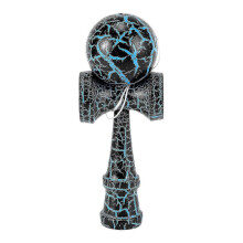Kendama Wooden Toy Outdoor Sports Game for Kids and Adults, Colorful Beech Wood Design in Black and Blue