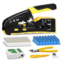 Εργαλείο πτύχωσης RJ45 μέσω Crimper Ethernet βαθμού που ανατινάζει