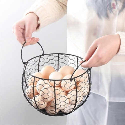Wire Egg Basket for Gathering Fresh Egg,Chicken Egg Collecting Basket A 1
