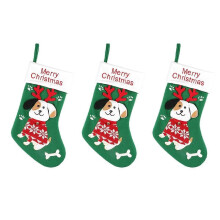 Cat and Dog Christmas Stockings Pendants Cute Cartoon Christmas Stockings Gift Bags Christmas Decorations Puppy