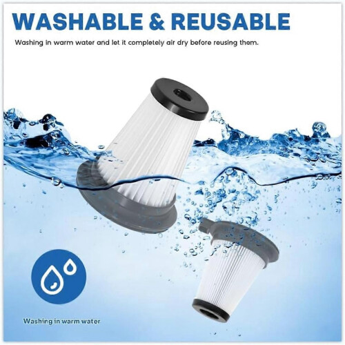 5 Pcs HEPA Replacement Filter for Vacuum Cleaner, High-Efficiency Vacuum Filter Replacement with 1pc 1