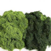 Fake Moss for Crafts, 14.1 OZ Artificial-Moss for Plants Indoor Decorative Light Green and Dark Gre