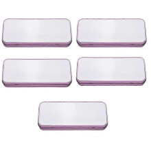 5PCS Sublimation Blank Metal Tin Pencil Box Case Pink