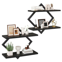 Floating Shelves,Wall Shelf,Wall Mounted Shelves,2 Tier Hanging Decorative Storage Shelf for Living Room, Bedroom,