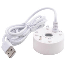 Mist Maker, USB Port 4 Color LED Lights Mini Mister Fog Machine,White
