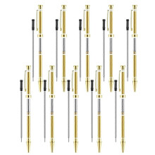 10-delige pennenset, compatibel met houtdraaien, 7 mm slanke draaipenset, goudkleurig