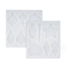 Christmas Resin Mold,2 PCS Christmas Ornaments Silicone Mold