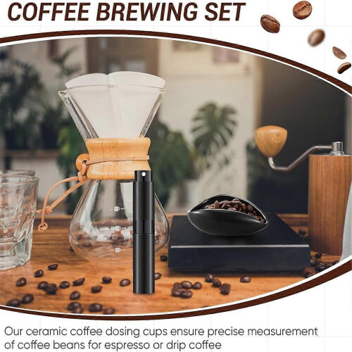 Coffee Bean Dosing Cup and RDT Bottle and Spoon Set,Black 1