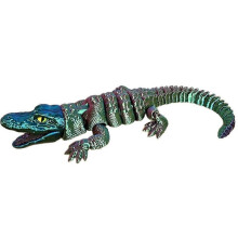 Raumdekoration: 3D-gedruckter Alligator, beweglich, drehbar, für Büro, Zuhause, Schreibtisch – ein tolles