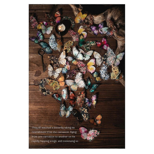 notebook decoration material Amber Butterfly stickers