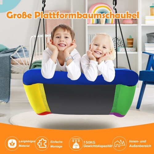 Tree Swing for Kids, Adjustable 83 x 155 cm, Colorful 2
