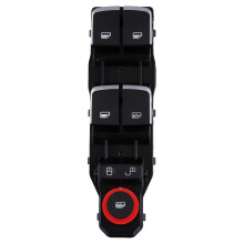 Left Front Door Window Glass Lift Switch Round Key for BYD E5(2016-2019) Qin EV (2015-2016) 5A-3746050C
