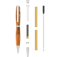 Slimline Woodturning Pen Kit-Silver Set DIY Crafting Supplies for Lathe Turning, Handmade Gifts,and