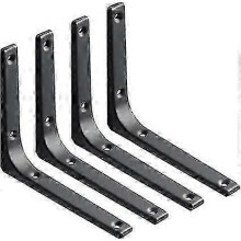 2pcs Heavy Duty Stainless Steel Shelf Brackets, Wall Mounted L Brackets for Shelves Support - In Stock