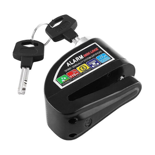 Motorcycle Scooter Bicycle Anti theft Disc Brake Lock Security Alarming System Black