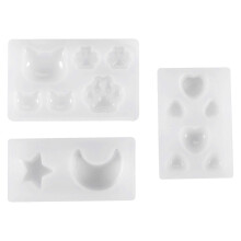 Cat Bear Paw Heart Moon Star Silicone Mold Resin Silicone Mould Handmade Diy Jewelry Making Epoxy Resin Molds